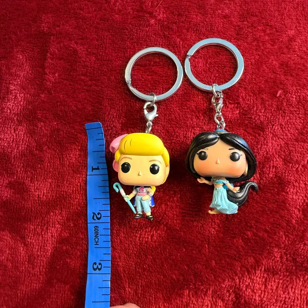 Funko Pocket Pop Keychain Set Disney Bo Peep Toy Story & Jasmine Aladdin Figures